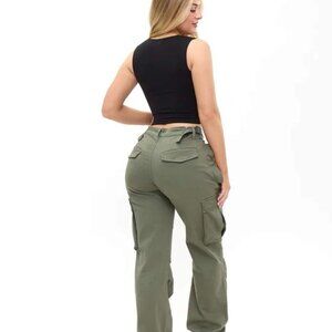 Buffbunny Collection Curvy Stretch Cargo Pant BLACK